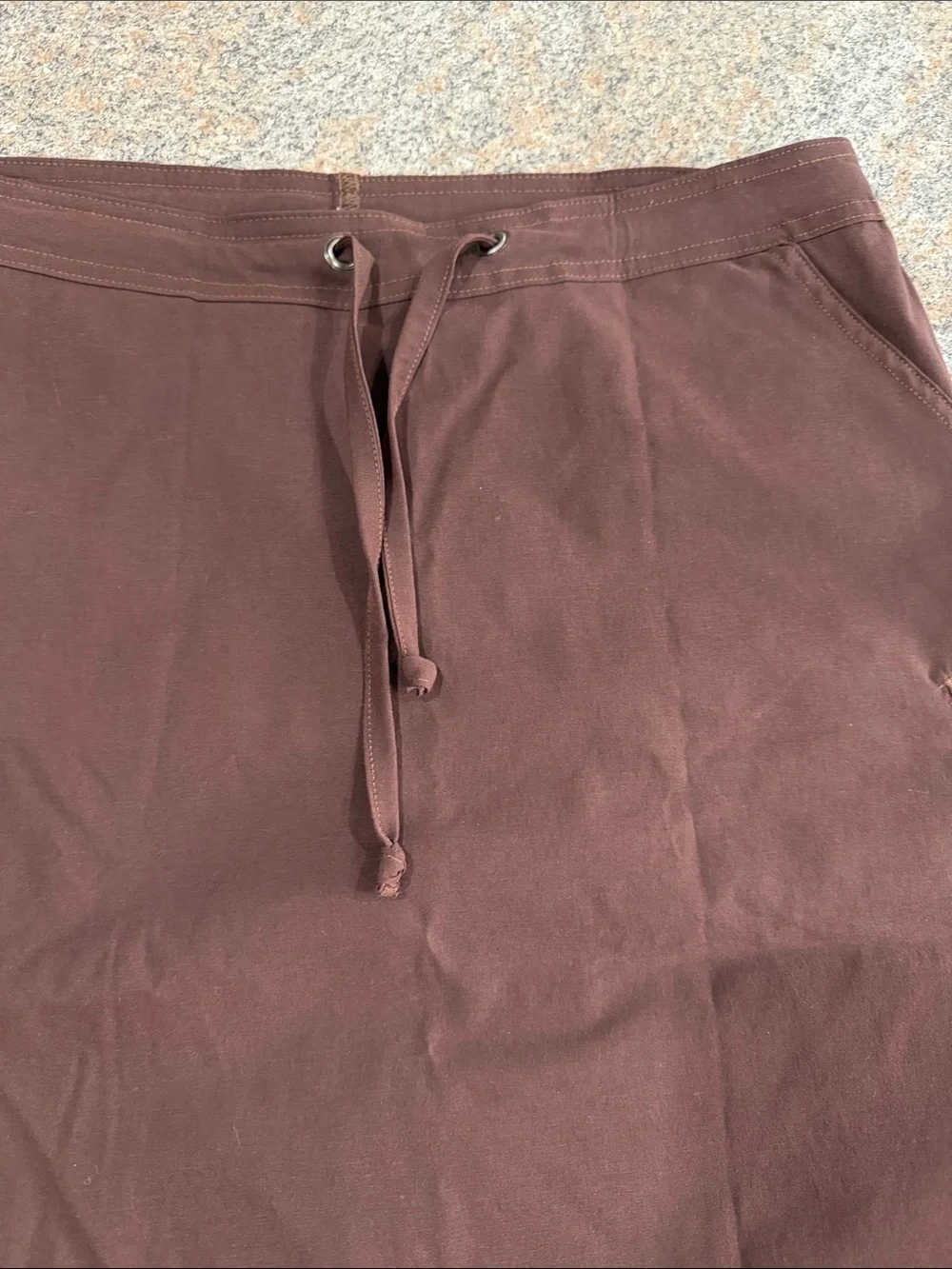 Prana Brown Drawstring Skirt size small - Picture 2 of 9